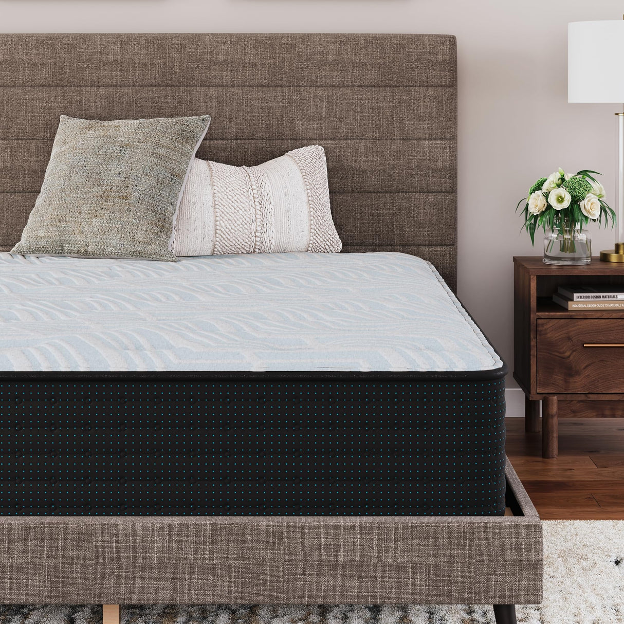 Signature Design by Ashley Twin Size Palisades 14 Inch Plush Hybrid Mattress with Quick Response Gel Memory Foam, Fiberglass Free, Mattress In A Box Signature Design by Ashley