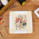 Janinka Embroidery Hoop 3 Pcs Cross Stitch Hoops and Frames White Rectangular Cross Stitch Embroidery Snap Frame DIY Sewing Tool for Quilting Silk-Painting 6 x 6, 8 x 8, 11 x 11 in(White) Janinka