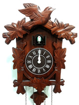 Rylai Cuckoo Clock Vintage Large Wooden Wall Clock Handcrafted 13x9.5 Inch Brown Rylai