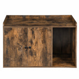 FEANDREA Litter Box Enclosure, Cat Litter Box Furniture Hidden, with Front Entry, Modern Cat House for Indoor Cat, Kitty, Side End Table, 32.4 x 20.9 x 19.7 Inches, Rustic Brown UPCL001X01 Feandrea