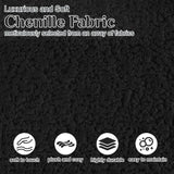 68.5" Loveseat Sofa for Living Room, Modern Luxury Plush Chenille Extra Deep Seat Curved Cloud Floor Couch with 3 Throw Pillows for Small Spaces, No Assembly Needed, Black DAMAIFROM