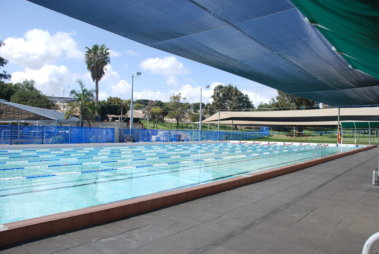 Shatex 90% Shade Cloth 10x20ft Hanging-up Sunblock Shade Panel, Black, 12 Bungee Balls Shatex
