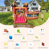 Inflatable Bounce House for Kid 3-8: Jump Bouncy House Castle with Slide - Blow Up Bouncer with 480W Blower for Toddler Outdoor Indoor Play TOAOB