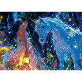 500 Piece Puzzles for Adults,Glitter Unicorn Jigsaw Puzzle,Forest Girl Jigsaw Puzzles 500 Pieces,Fantasy Creative Games and Gifts Difficult Puzzle Home Decor Toy for Adults (20.5"x14.9"), 1:1 Poster lamplig