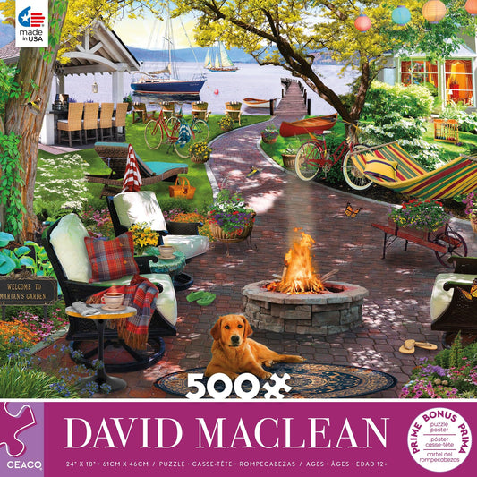 Ceaco - David Maclean - Marian's Garden - 500 Piece Jigsaw Puzzle, 24 x 18