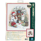 Dimensions Counted Cross Stitch Kit 'Garden Shed Snowman' 14 Count White Aida, 12'' x 14'' Dimensions