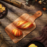 12 Packs Cutting Board Set Plain Chopping Board with Handles Large Serving Board Wooden Kitchen Cutting Board Bulk for Vegetables Meat Pizza Cheese Fruit Bread (15 x 7 Inch, Walnut) Patelai