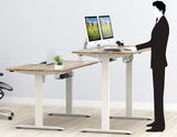 SHW Memory Preset Electric Height Adjustable Standing Desk, 48 x 24 Inches, Maple SHW