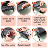 UNCO- Smoker Gasket, 15 Ft, 1/2"X1/8", Grill Gasket, Heat Gasket, Smoker Heat Tape, Smoker Gasket Sealer High Temp, Kettle Grill Gasket, BBQ Gasket, High Temperature Gasket Smoker, Smoker Door Gasket UNCO