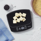 Taylor Waterproof Digital Kitchen Scale, 11 pounds, Black Taylor