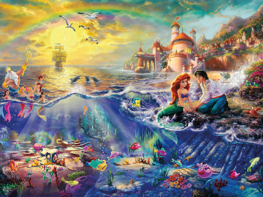 Ceaco - Foil Puzzle - Disney - Thomas Kinkade - The Little Mermaid - 500 Piece Jigsaw Puzzle