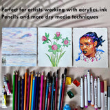 tumuarta Deckle Edge Paper Sketchbook, 92 LB, 150 GSM, 80 Sheets Mixed Media Paper, Acid Free, Handmade Journal Hardbound Sketch Book for Pencil, Ink, Markers, Acrylic and More (6" X 6") tumuarta