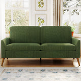 AMICLIBER 68" Loveseat Sofa, Comfy Green Corduroy Couches for Living Room, Mid Century Modern Love Seat Sofa, Tool-Free Setup Small Couches for Bedroom Office AMICLIBER