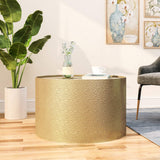 Christopher Knight Home Rache Modern Round Coffee Table with Hammered Iron, Gold, 26. 00” L x 26. 00” W x 17. 00” H Christopher Knight Home