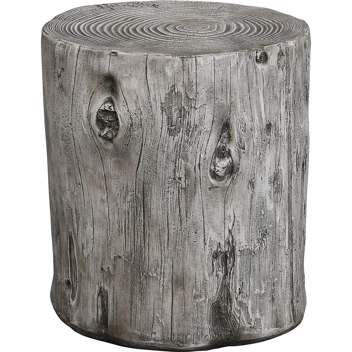 FirsTime & Co.® Gray Arbor Log Table, American Crafted, Weathered Gray, 15 x 14 x 17,Grey FirsTime
