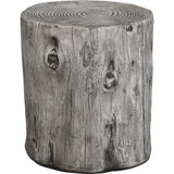 FirsTime & Co.® Gray Arbor Log Table, American Crafted, Weathered Gray, 15 x 14 x 17,Grey FirsTime