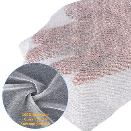 Simthread Fusible Iron-on Embroidery Backing Protect Flexible Knit Mesh Stabilizer - 7" x 7", 100 Precut Sheets, Prevent Scratchy Itchy from Embroidery Stitch Simthread