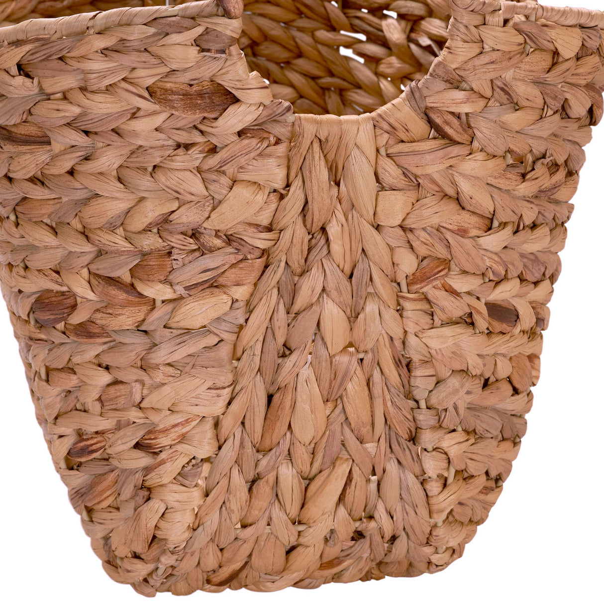 Household Essentials ML-4002 Tall Water Hyacinth Wicker Basket with Handles | Natural, Brown, Natural Household Essentials