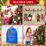 40PCS DIY Christmas Wooden Ornaments Unfinished Wood Slices to Paint with 8 Styles,Wooden Christmas Ornaments Crafts,DIY Santa Claus Christmas Tree Ornaments kit for Kids,DIY Christmas Tree Crafts Aodmti