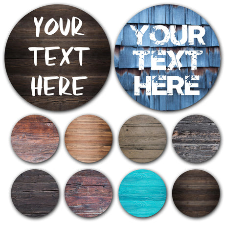 Personalized Custom Wood Text Signs, Blank Round Wood Signs, Farmhouse Custom Decorative Wood Signs, Home Custom Signs, Kitchen, Rustic Wall Decor - 4 Sizes, 20 Fonts, 9 Wood Colors. Generic