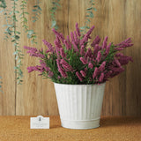 Hosley Metal Planters 7 Inches Diameter, Ideal Farmhouse Decor for Weddings, Gift Special Events Parties Outdoor PlantersWhite wash Hosley