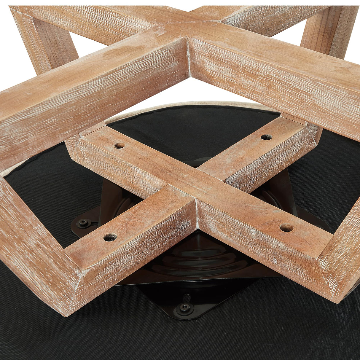 KEIKI Swivel Barrel Chair with Cross-Shaped Wooden Base,Linen Upholstered Lounge Accent Armchair, Small Single Sofa Seating for Bedroom, Office, Living Room, Light Gray KEIKI