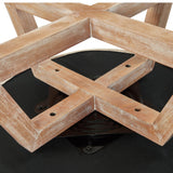 KEIKI Swivel Barrel Chair with Cross-Shaped Wooden Base,Linen Upholstered Lounge Accent Armchair, Small Single Sofa Seating for Bedroom, Office, Living Room, Light Gray KEIKI