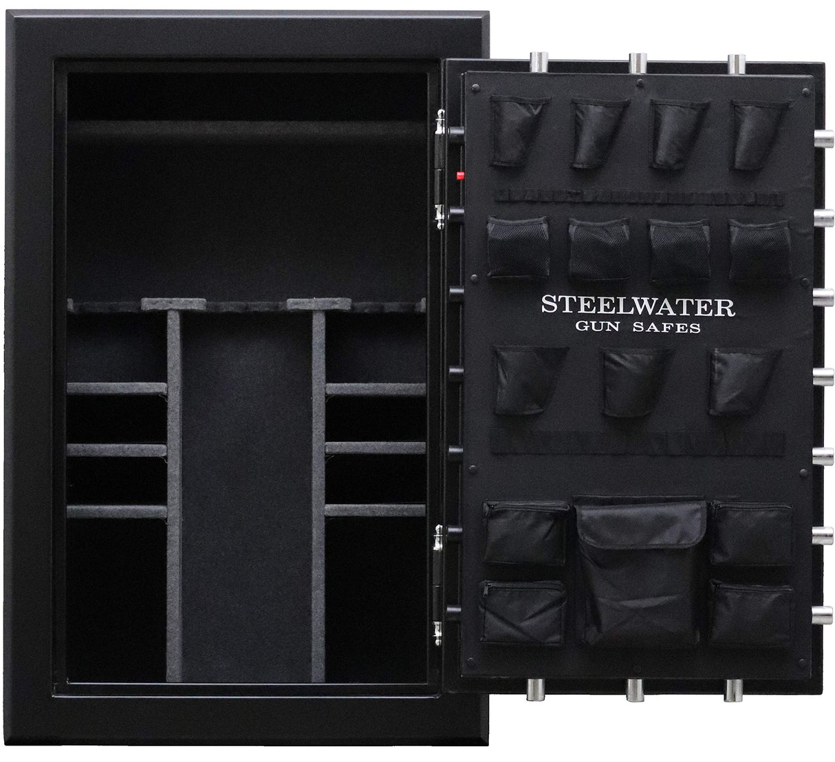 STEELWATER GUN SAFES New Improved Heavy Duty E.M.P Proof, 39 Long Gun, 2 Hour Fire Protection, Auto LED LIghts, Dehumidifier, Door Organizer, Interior Outlet, for Rifles, and more. AMHD593924-EMP Steelwater Gun Safes