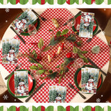 100 Pcs Christmas Guest Napkins 2 Ply Snowman Disposable Paper Napkins for Decoupage Snowflake Elk Xmas Tree Decorative Winter Christmas Cocktail Guest Hand Towel for Party Table Dinner Bathroom Janlaugh