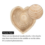 Hanobe Decorative Dough Wood Bowl: 10" Large Heart Shaped Bowls for Decor Wooden Bowl for Table Centerpiece Natural Hanobe
