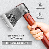 NEDFOSS Kung-Fu Throwing Axe Set, 2 Pack of 16 Inches Throwing Hatchet with 1065 High Carbon Steel and Beech Wood Handle, Great for Axe Throwing Game and Outdoor Recreation, Gift for Men NedFoss