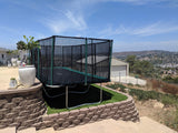 Galactic Xtreme Commercial Grade Rectangle Trampoline - 10x20 Gymnastics Trampoline with Net Enclosure - Heavy Duty 750lbs Jumping Capacity Best Trampoline USA