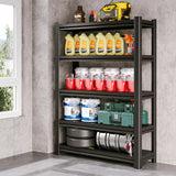 POOUPHV 72 Inch H Garage Shelving 5 Tier Heavy Duty Metal Storage Shelves Loads 2000 LBS,Adjustable Garage Storage Shelves Storage Rack Shelf for Garage, Warehouse, Pantry, Basement 72" Hx40''Wx18''D POOUPHV