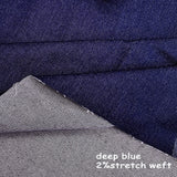 9OZ Stretch Denim Premium Cotton Blend Fabric by The Yard DIY for Sewing Crafting (Dark Blue 1yd) Rose Flavor