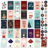 Decorably 24 Pack Foiled & Glittery 6x4in Box of Christmas Cards with Envelopes and Stickers, 24 Festive Designs Boxed Christmas Cards with Envelopes with Printed Message Inside Decorably