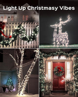 JACKYLED Outdoor String Lights Waterproof, 178FT 500 LED Plug in Christmas Light with 8 Modes, Fairy String Lights for Xmas Tree Halloween Holiday Party Garden Yard House Decoration, Cool White JACKYLED