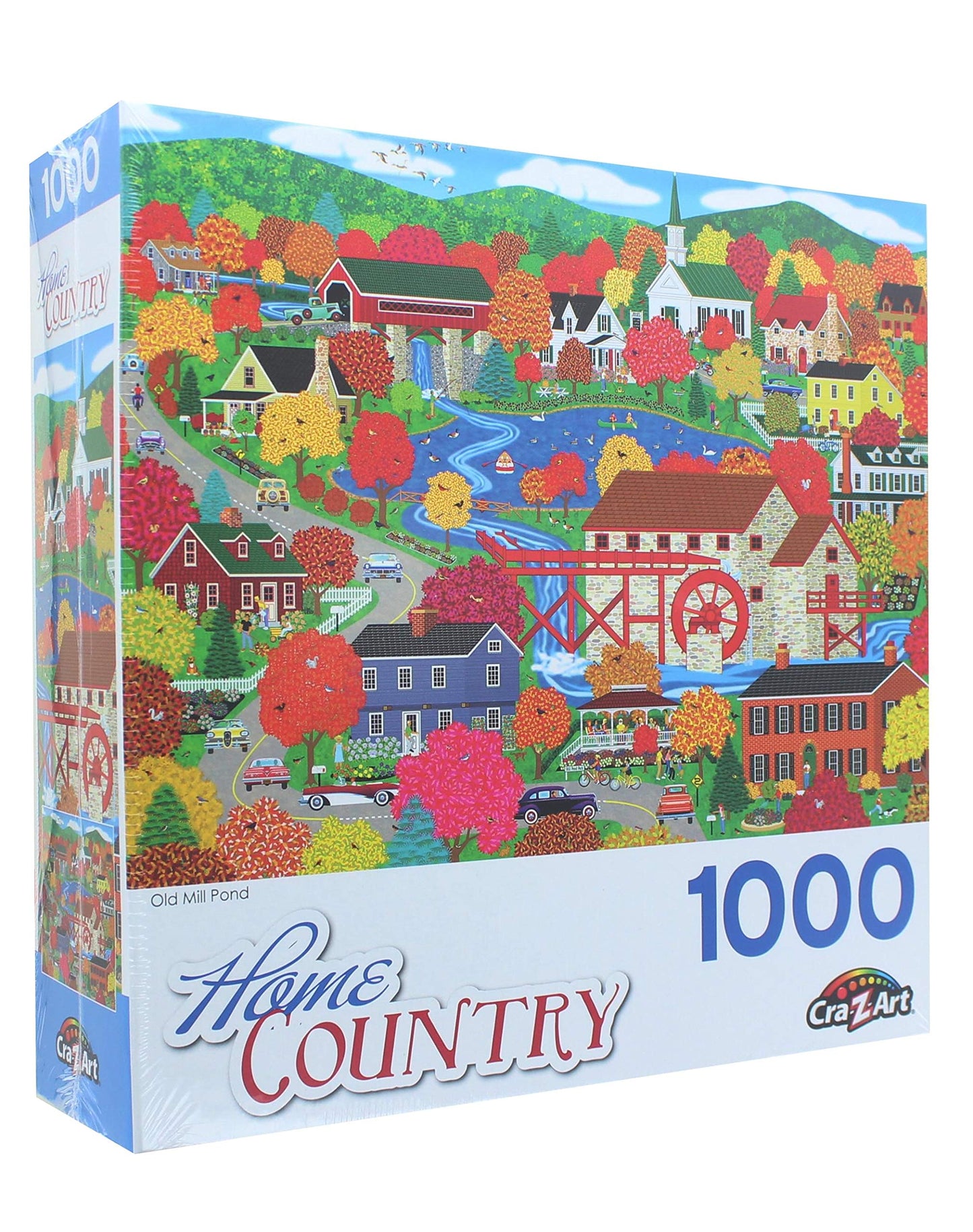 RoseArt - Home Country - Old Mill Pond - 1000 Piece Jigsaw Puzzle for Adults