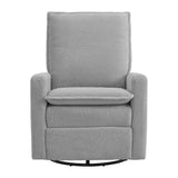 Oxford Baby Uptown Upholstered Swivel Glider and Recliner Nursery Chair,Boucle, Koala Gray Oxford Baby