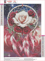 MXJSUA Dream Catcher 5D Diamond Painting Kits for Adults, Diamond Art Kits for Beginner, DIY Full Round Drill Diamond Dots Gem Art Kits for Home Wall Decor 12x16 Inch MXJSUA