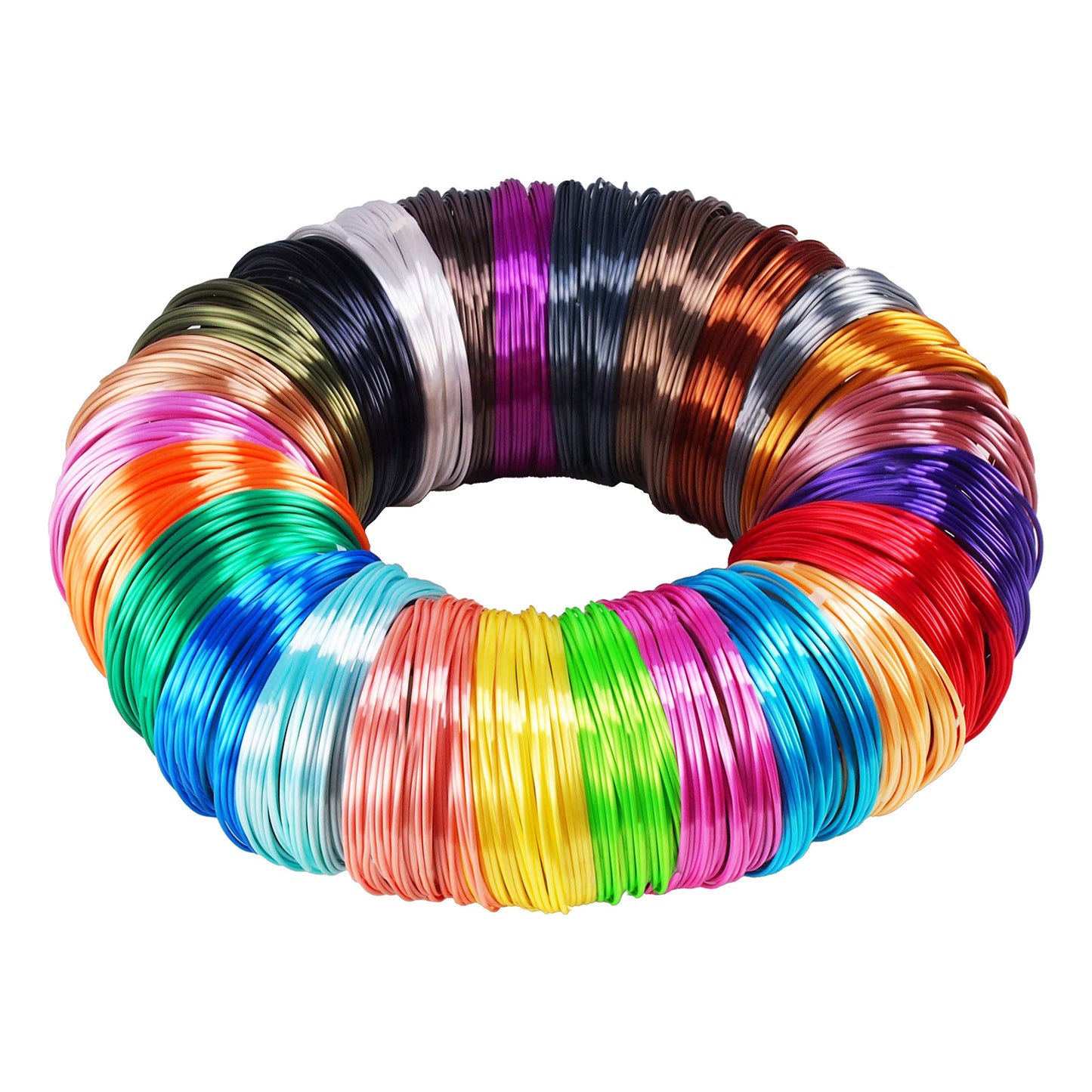 25 Colors Silk Shiny PLA Filament Sample Pack, Each Color 4 Meter Length, Total 100m 3D Printer 3D Pen Material Refill, with Extra 2 Finger Caps by MIKA3D - WoodArtSupply