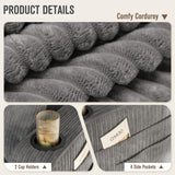 Homall Couch for Living Room, 83" Couches with Soft Deep Seats, Modern Sofa 3 Seater in Corduroy for Apartment, Bedroom (Gray) Homall