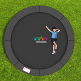 wocarks Trampoline Pad, 10ft 12ft 14ft Trampoline Replacement Safety Pad, Waterproof and Tear-Resistant Safety Spring Cover Round Frame Pad (Black, 12FT) wocarks