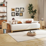 MAHYIZYI Small Nightstand Set of 2, Wooden Narrow Nightstands with 2 Drawers, Vintage Side End Table for Small Spaces, Skinny Night Stand, Bedside Table for Bedroom, Living Room (Natural-2PCS) MAHYIZYI