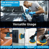 Boka Bay Cordless Car Buffer Polisher Kit with 21V 2x2000mAh Batteries & 9 Pcs Attachments, Car Polisher with 8 Variable Speed 2800-5500RPM, Orbital Polisher for Detailing, Sanding, Scratch Removing Boka Bay