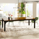 Trggivs 78.7 Inches Extra Long Computer Desk 2 Person Desk, Large Executive Office Desk, Rustic Double Computer Table Study Writing Desk Workstation for Home Office, Brown Trggivs