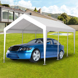 10x20ft Carport Replacement Canopy Cover, 72 Elastic Buckles, Ripstop Triple-Layer Pe Fabric, Heavy-Duty Waterproof & Uv Protected, All Weather Car Shelter Tarp, Only Cover, Frame Not Include (White) Megalithix