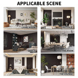 POHARE WPC Slat Wall Panels, 8 Pack Accent Decorative Acoustic Wood Slats for Wall and Ceilings, Acoustic Panels for Interior Wall Modern Décor, Black Oak, 95 x 6 in POHARE