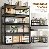 DurayLoly 5-Tier Storage Shelves, 1980LBS Adjustable Pantry Shelves, Metal Shelving Unit for Storage, Kitchen, Pantry, Closet, Laundry, Garage, 72.06" H x 35.55" W x 15.76" D DurayLoly