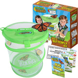 Nature Bound Butterfly Growing Kit - Live Caterpillar to Butterfly Project for Kids - Includes Voucher for Caterpillars, Green Pop-Up Enclosure, and STEM Learning Guide (Original Design) Nature Bound