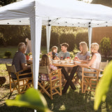 Oseasoy Pop Up Canopy Tent,10x20 ft Outdoor Commercial Instant Portable Party Gazebo Heavy Duty Beach Tent Sun Shelter with 4 Sand Bags,Bonus,Carry Bag,White Oseasoy